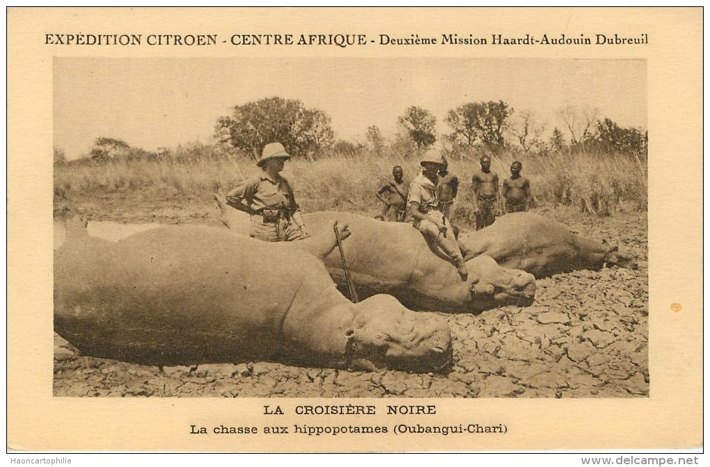 Croisière Noire Citroen Chasse Aux Hippotames Oubangui Chari - Centrafricaine (République)