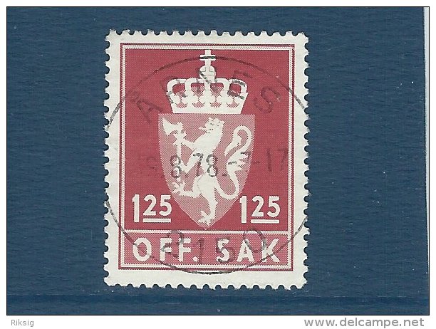 Norgeskatalogen T 129    Postmark: Årnes.    T-40 - Dienstzegels