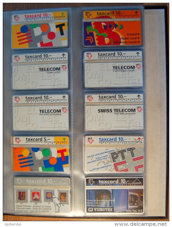 Vintage 90's 47 Télécartes Suisse Neuves (unused) D'une Valeur Faciales >  500 CHF Dans Un Classeur Spécialisé - Schweiz