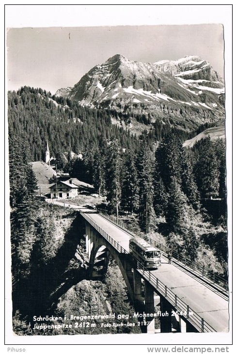 Ö-2586   SCHRÖCKEN : Geg. Mohnenfluh Und Juppenspitze ( Bus) - Bregenzerwaldorte