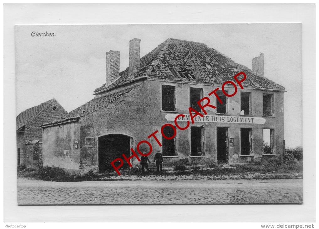 KLERKEN-CLERCKEN-Gemeente Huis-CARTE Allemande-Guerre 14-18-1 WK-BELGIQUE-BELGIEN-FLANDERN- - Houthulst