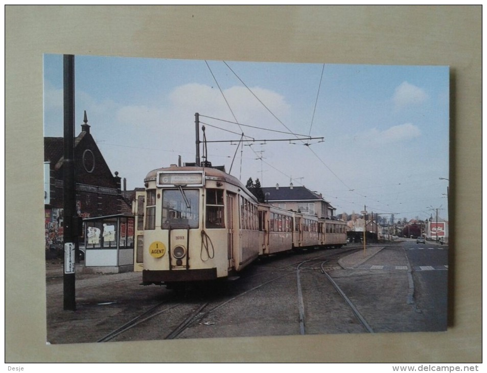 Grimbergen Strombeek Station Tram G Met 3 Bijwagens 18/04/1977 - Grimbergen
