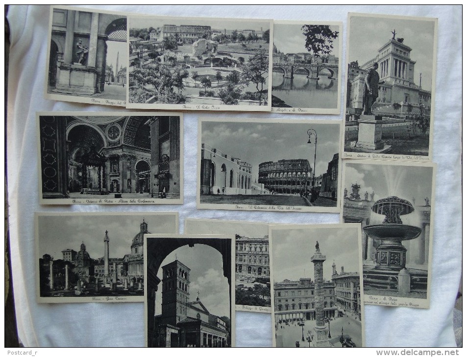 11 Postcard Roma Sights  A12 - Andere Monumenten & Gebouwen