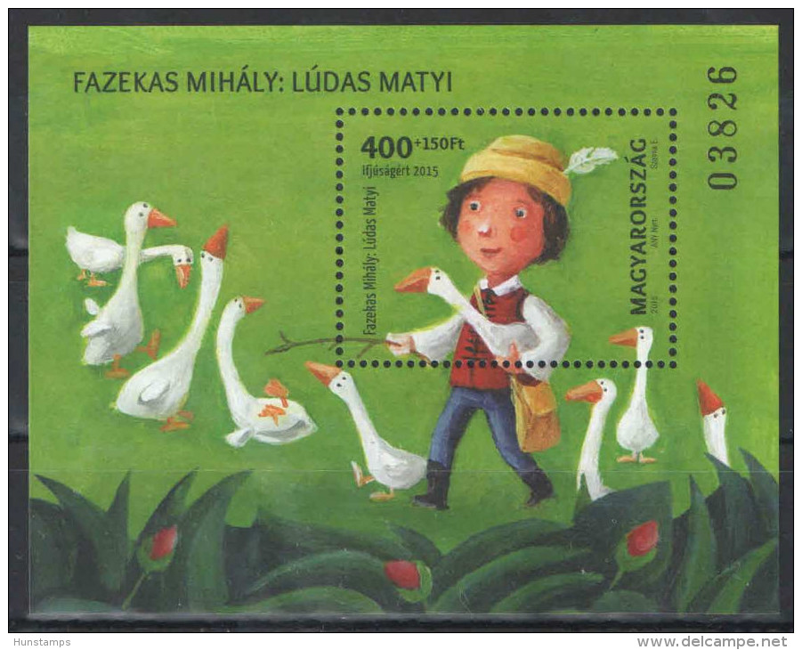 Hungary 2015 / 8.  Folk Tales / Fable / Animals / Birds / Ducks: "Ludas Matyi"  Sheet MNH (**) - Ducks