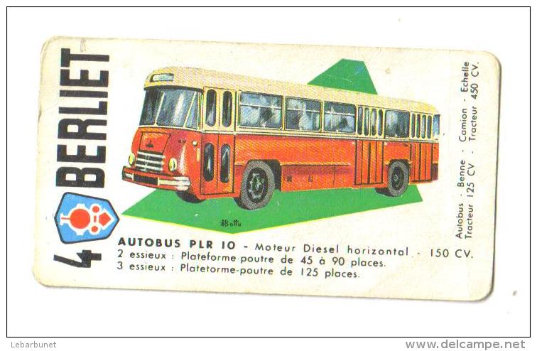 Carton Publicitaire "Berliett" (6 Modèles échelle De 30mètres-tracreur Tous Terrains-Autobus) - Altri & Non Classificati