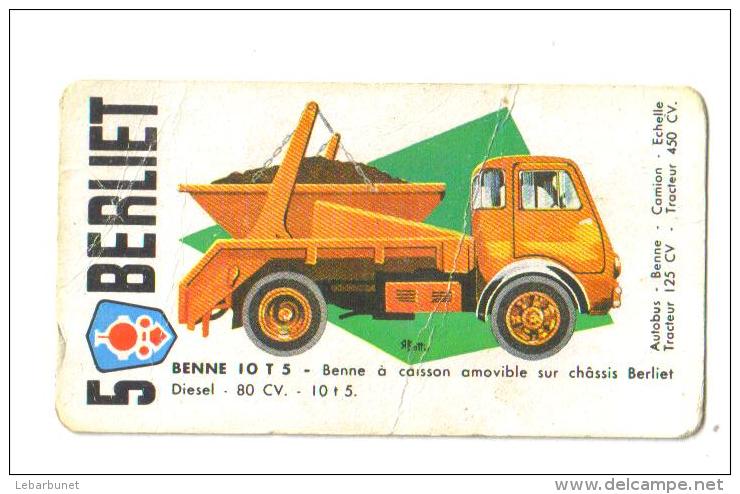 Carton Publicitaire "Berliett" (6 Modèles échelle De 30mètres-tracreur Tous Terrains-Autobus) - Autres & Non Classés