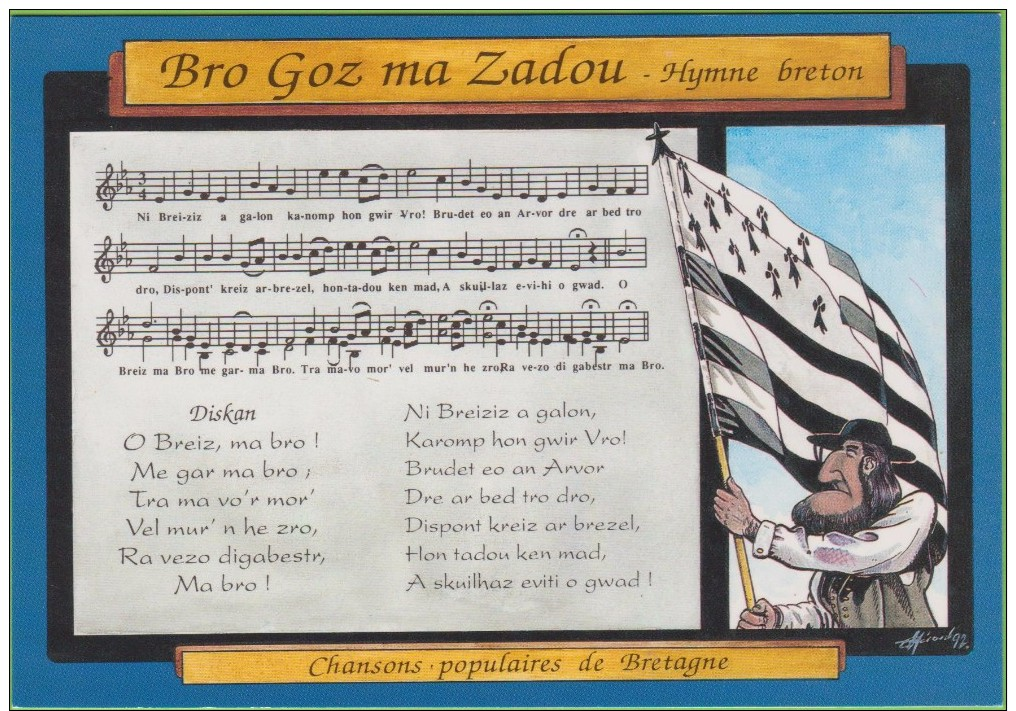 Bro Goz Ma Zadou Hymne Breton  Chansons Populaires De Bretagne - Other & Unclassified