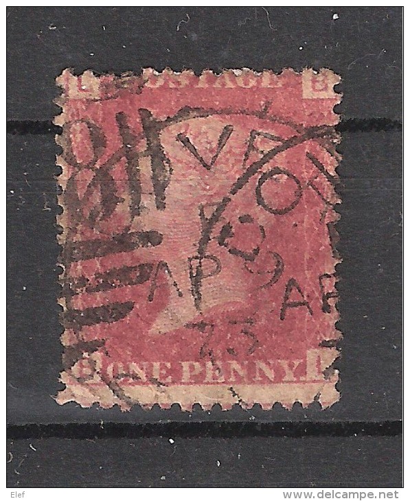 GB, Victoria  , One  PENNY Rouge N° 26  Plate / Planche 162, Obl Douvres / Dover Cds Cancel  APRIL 9 1873 , TB - Oblitérés