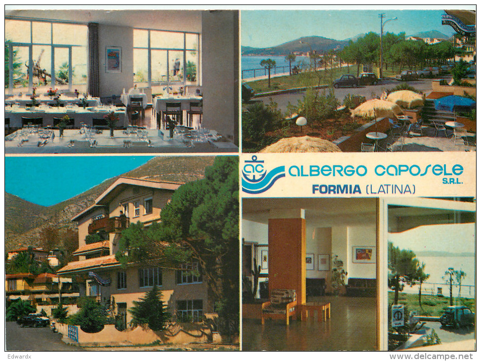 Albergo Caposele Hotel, Formia, LT Latina, Italy Postcard Posted 1988 Stamp - Latina