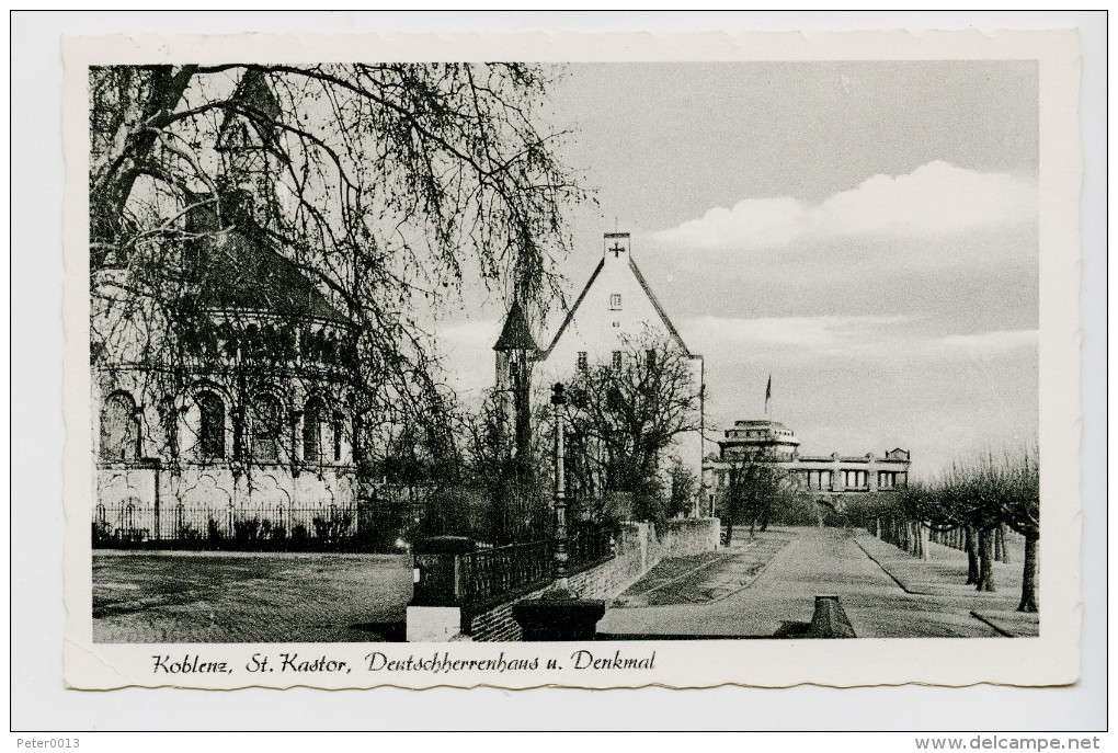 Koblenz, St. Kastor, Deutschherrenhaus Und Denkmal, 1957. Kleinformat - Koblenz