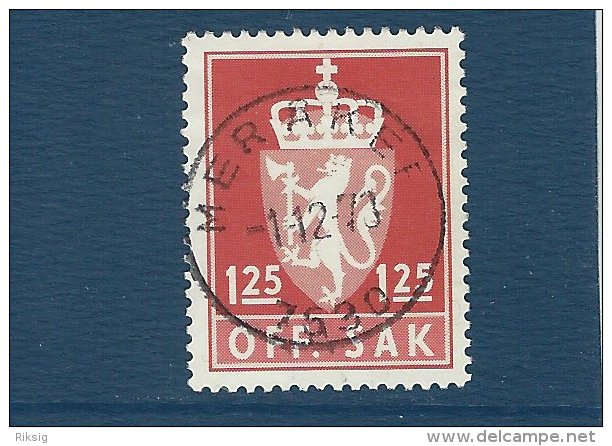 Norgeskatalogen T 129   Postmark. Meråker.    T-51 - Oficiales