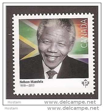 CANADA 2015,#2806i,  NELSON MANDELA, DIE CUT FROM QUARTERLY PACK - Timbres Seuls