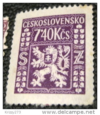 Czechoslovakia 1947 Coat Of Arms Official 7.40k - Mint - Dienstzegels