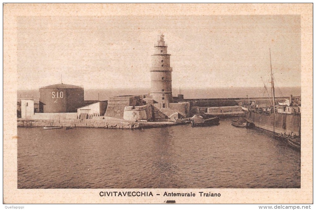 01791 "CIVITAVECCHIA - ANTEMURALE TRAIANO" ANIMATA, BARCHE, SILOS S.I.O.  CART. ORIG. NON SPEDITA - Civitavecchia