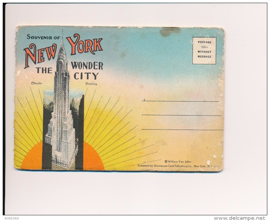 CPA ETATS-UNIS Souvenir Of NEW YORK Carnet De 24 Vues Vers 1930 - Autres & Non Classés