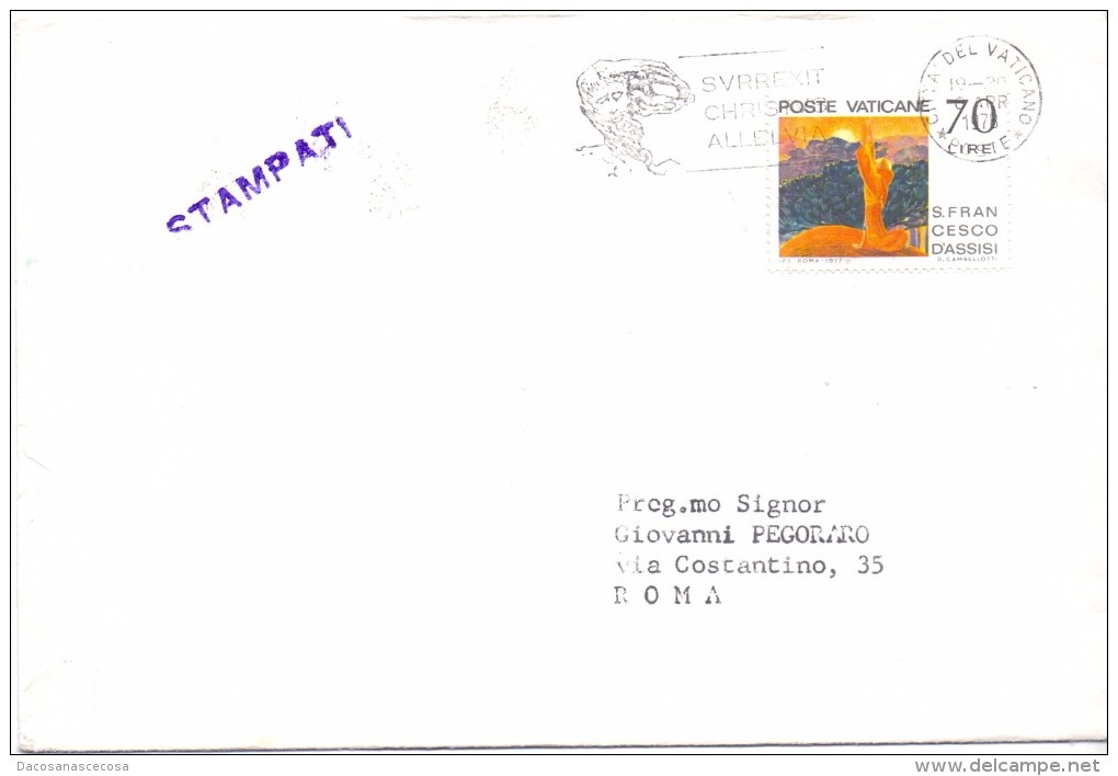 GOVERNATORATO  - 00120 - CITTA' DEL VATICANO - LS - 1978 - FTO 12X17 - TEMATICA TOPIC STORIA COMUNI D'ITALIA - Maschinenstempel (EMA)