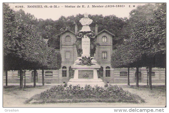 NOISIEL (S ETM) 6198 STATUE DE E J MENIER (1826 1881) 1916 - Noisiel