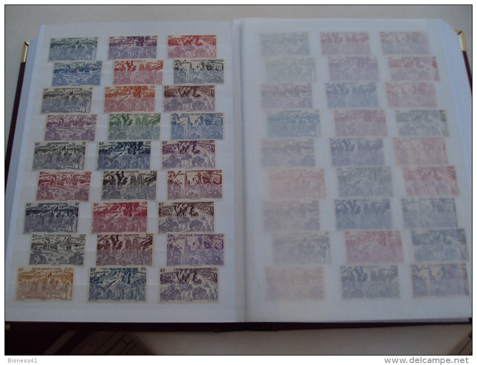 1/ Serie Coloniale 1946 , PA 90  Valeurs  Neuf  XX  , Cote : 245,00 € , Disperse Trés Grosse Collection ! - 1946 Tchad Au Rhin