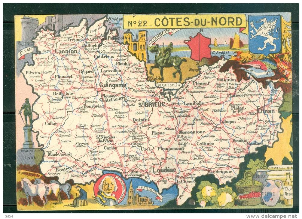 Cpsm Gf - Carte Des Cotes Du Nord  - Ac8601 - Sonstige & Ohne Zuordnung