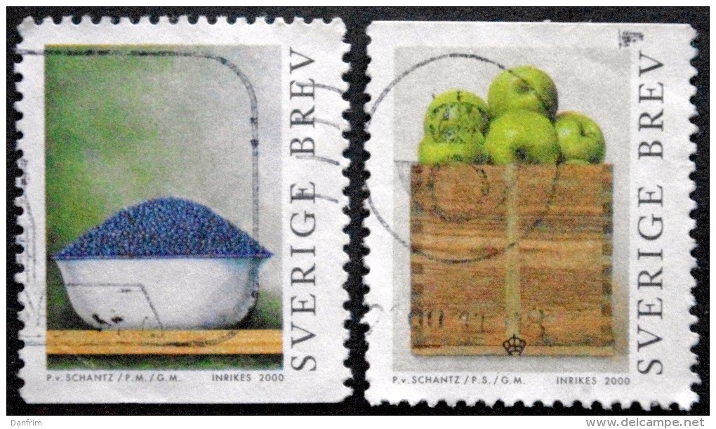 Sweden 2000   Fruit   Minr.2179-80 (O)  ( Lot B 1502 ) - Used Stamps