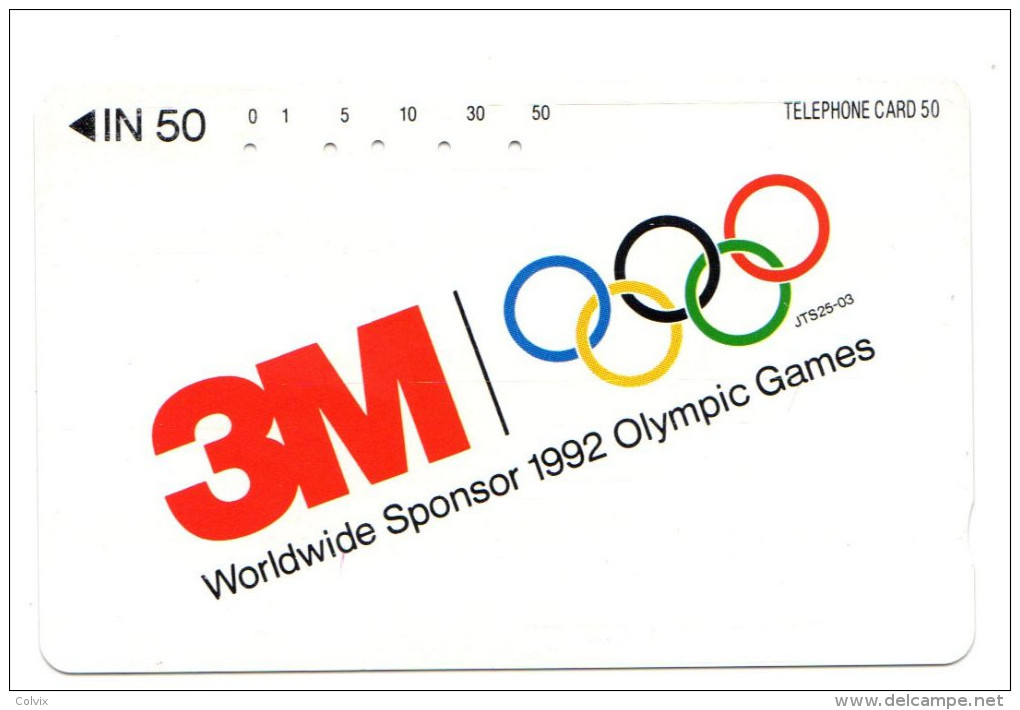 JAPON  TELECARTE 3M OLYMPIC GAMES 92 - Olympic Games