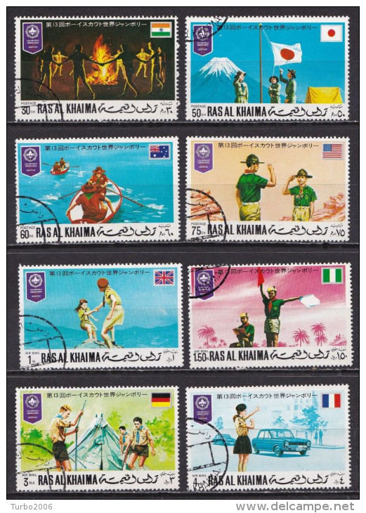 Ras Al Khaima1971 13 Th World Boyscouts Jamboree In Japan 2 Complete Sets  Yvert 69 + Airmail 76 - Oblitérés