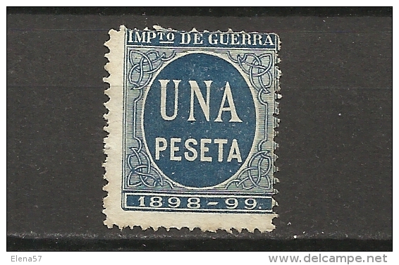 1400C-SELLO IMPUESTO DE GUERRA FISCAL AÑO 1898-1898,PARA SUFRAGAR LAS COSTAS DE LAS GUERRAS EN ULTRAMAR.SPAIN REVENUE - Impuestos De Guerra