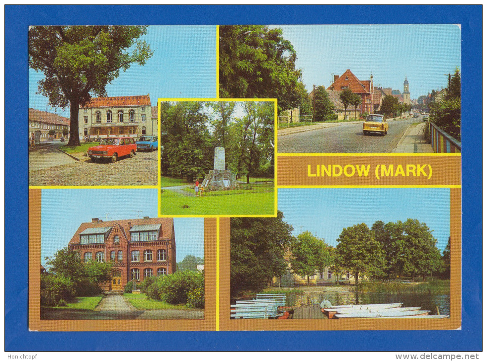 Deutschland; Lindow Mark; Multibildkarte Mit Kulturhaus; Oberschule Und Klostermühle - Lindow