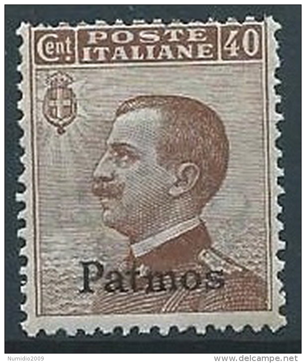 1912 EGEO PATMO EFFIGIE 40 CENT MNH ** - T265 - Egée (Patmo)