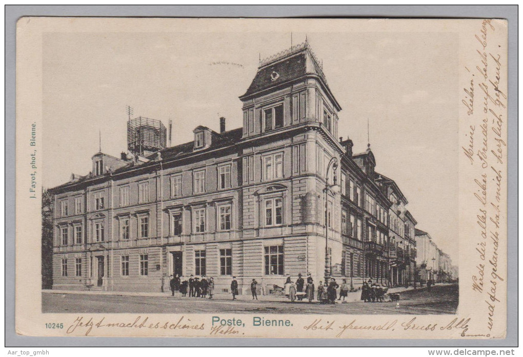 AK BE BIENNE 1902-05-31 BIEL La Poste Foto J. Fayot #10245 - Bienne