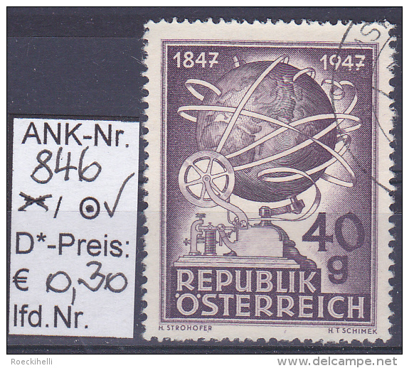 5.11.1947 -  SM "100 Jahre Telegraphie"  O Gestempelt  -  Siehe Scan  (846o) - Gebraucht