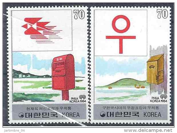 1984 COREE SUD 1224-25**  Postes, Boîte Aux Lettres - Corea Del Sur