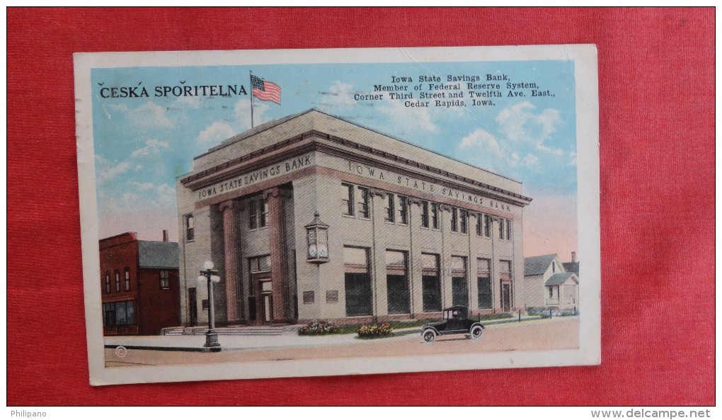 - Iowa> Cedar Rapids  Iowa State Savings Bank   1869 - Cedar Rapids