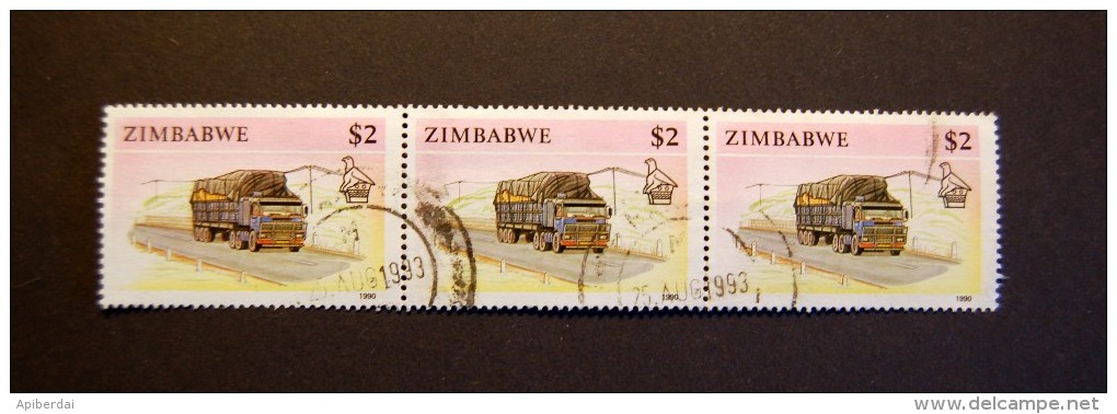 Zimbabwe  - 1990 Transport Value 2$ * 3 - Zimbabwe (1980-...)