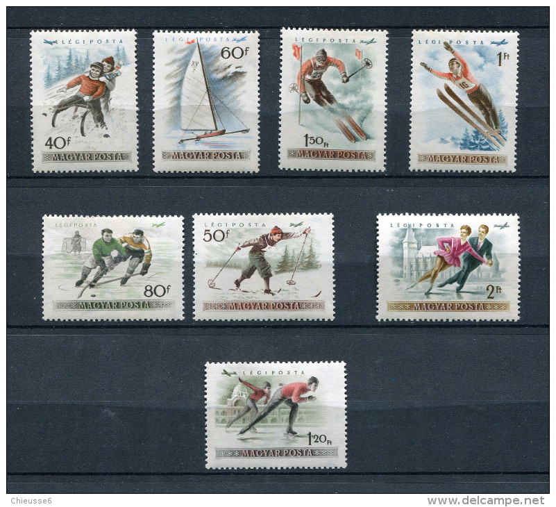 Hongrie ** PA 181 à 188 - Championnat D' Europe De Patinage Sur Glace - Unused Stamps