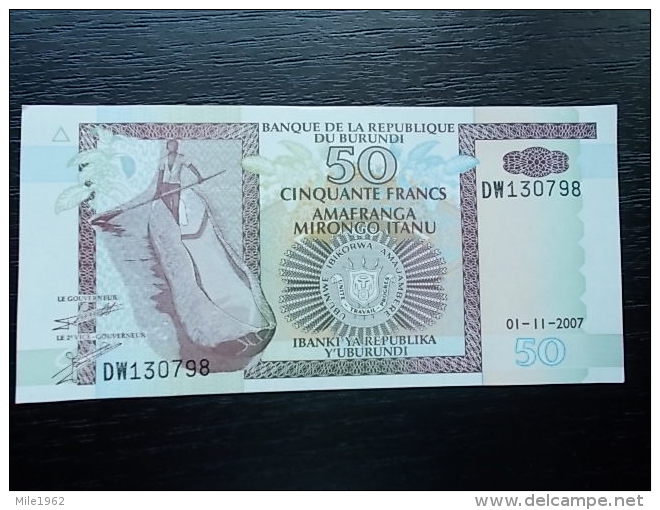 BURUNDI - 50 FRANCS - 2007 - UNC - Burundi