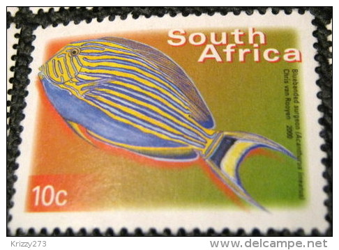 South Africa 2000 Acanthurus Lineatus Fish 10c - Used - Usados