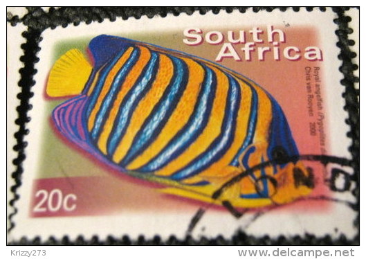 South Africa 2000 Pygoplites Diacanthus Fish 20c - Used - Usados