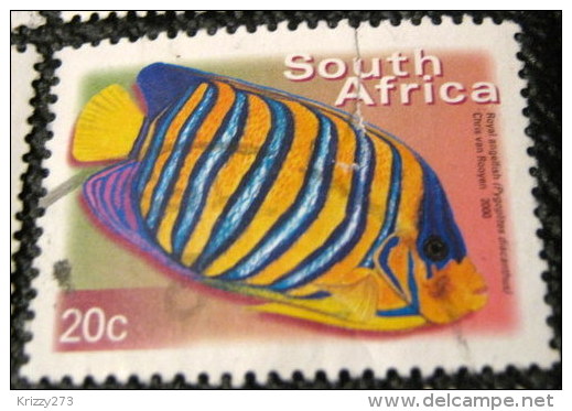 South Africa 2000 Pygoplites Diacanthus Fish 20c - Used - Usados