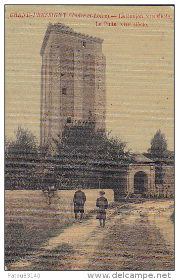 37.LE GRAND PRESSIGNY. CARTE TOILE LE DONJON. CPAA - Le Grand-Pressigny