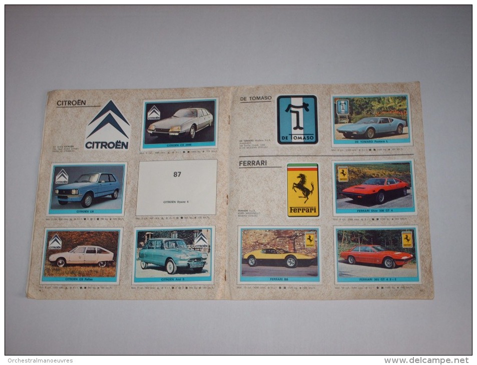 RAR album PANINI 1977 IMAGE SUPER AUTO automobile 181/200 images stickers vignettes car races F1 RALLYE TOUT SCANNE