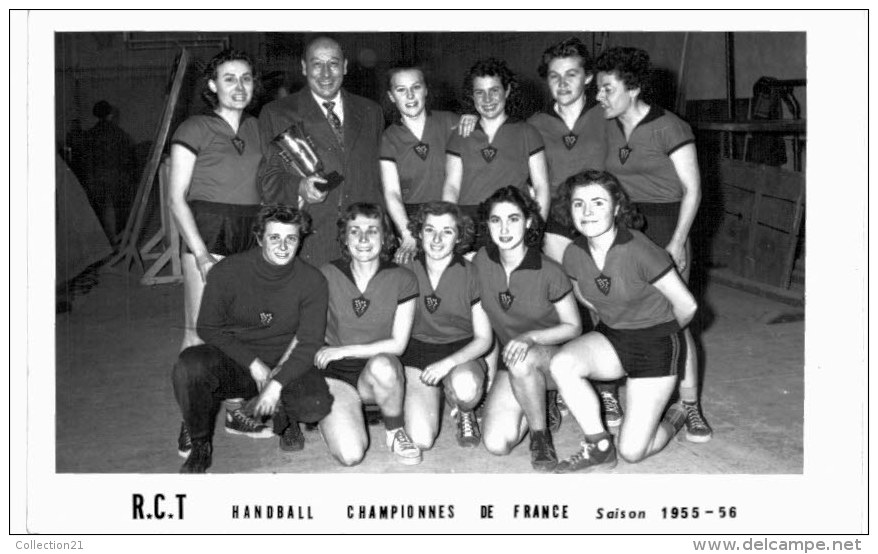 SPORT HANDBALL ... RCT ... CHAMPIONNES DE FRANCE 1955 1956 ... RUGBY CLUB TOULONNAIS - Handball
