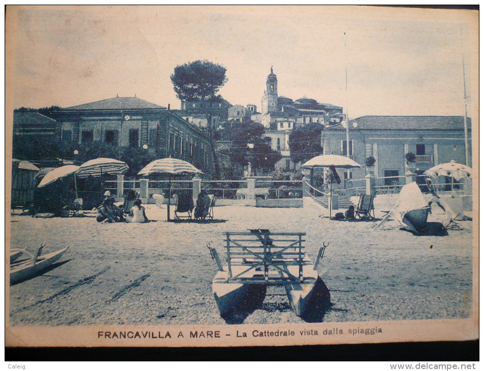 Francavilla A Mare Cattedrale Vista Dal Mare Usata 1937 - Altri & Non Classificati