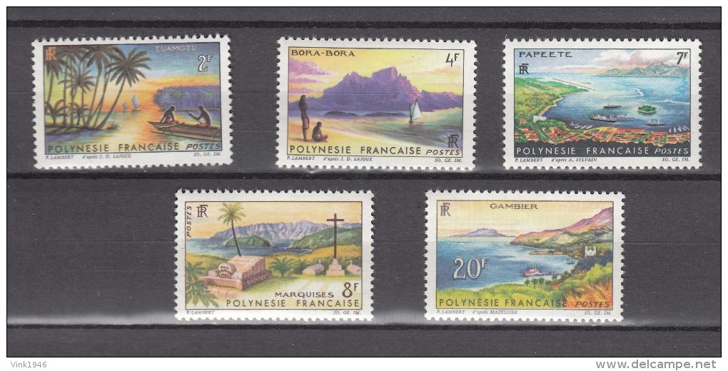 French Polynesia 1964,5V,set,landscapes,landschappen,Landschaften,paysages,paisajes,READ/LEES,MNH/Postfris(D2197) - Neufs