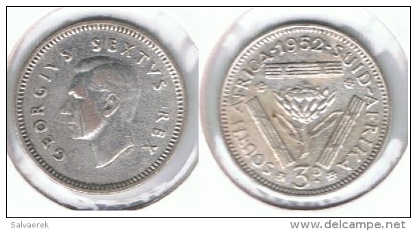 SUDAFRICA SOUTH AFRICA 3 PENCE 1952 PLATA SILVER E1 - Sudáfrica