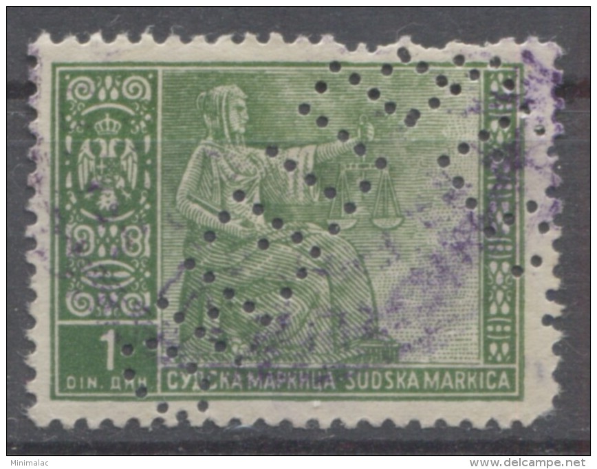 Kingdom Of Yugoslavia Judical Stamp, Court, Administrative Stamp - Revenue, Tax Stamp, 1d - Service