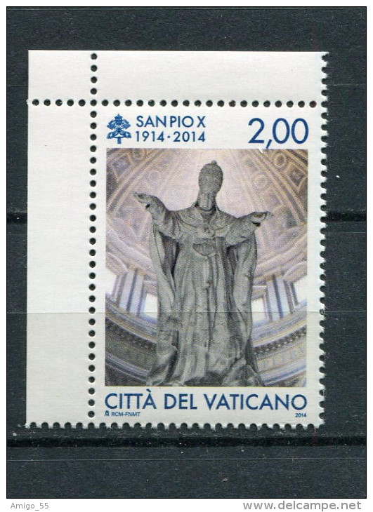 VATICAN / VATIKAN 2014. Centenary Of The Death Of Saint Pius X, Religion, Christianity, Catholicism,  MNH (**) - Unused Stamps