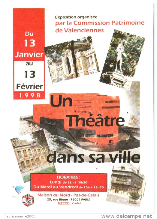 CPM 59 (Nord) Valenciennes - 13 Janvier 1998, Ouverture Du Théâtre "Le Phénix" Et Exposition "Un Théâtre Dans Sa Ville" - Valenciennes