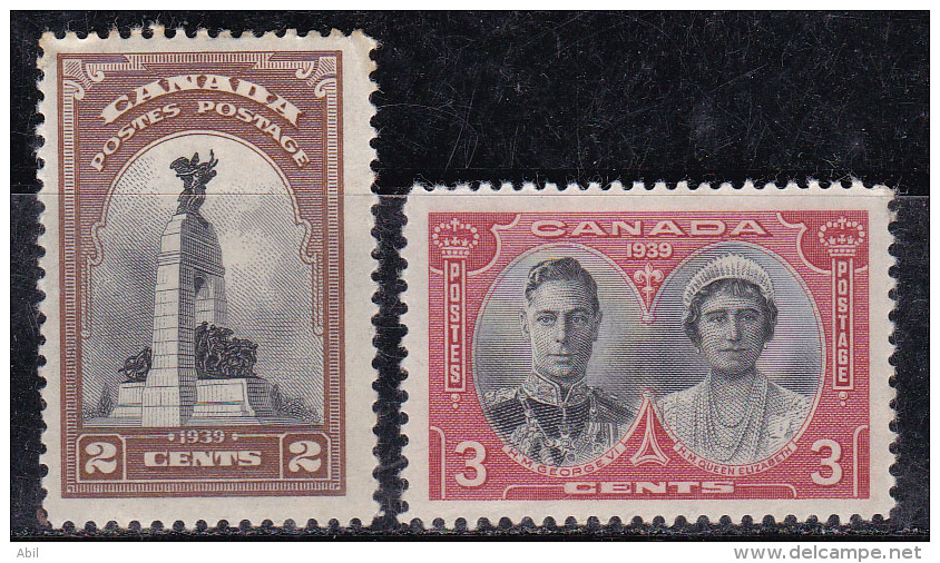 Canada 1939 N°Y.T. :  203 Et 204 * - Neufs