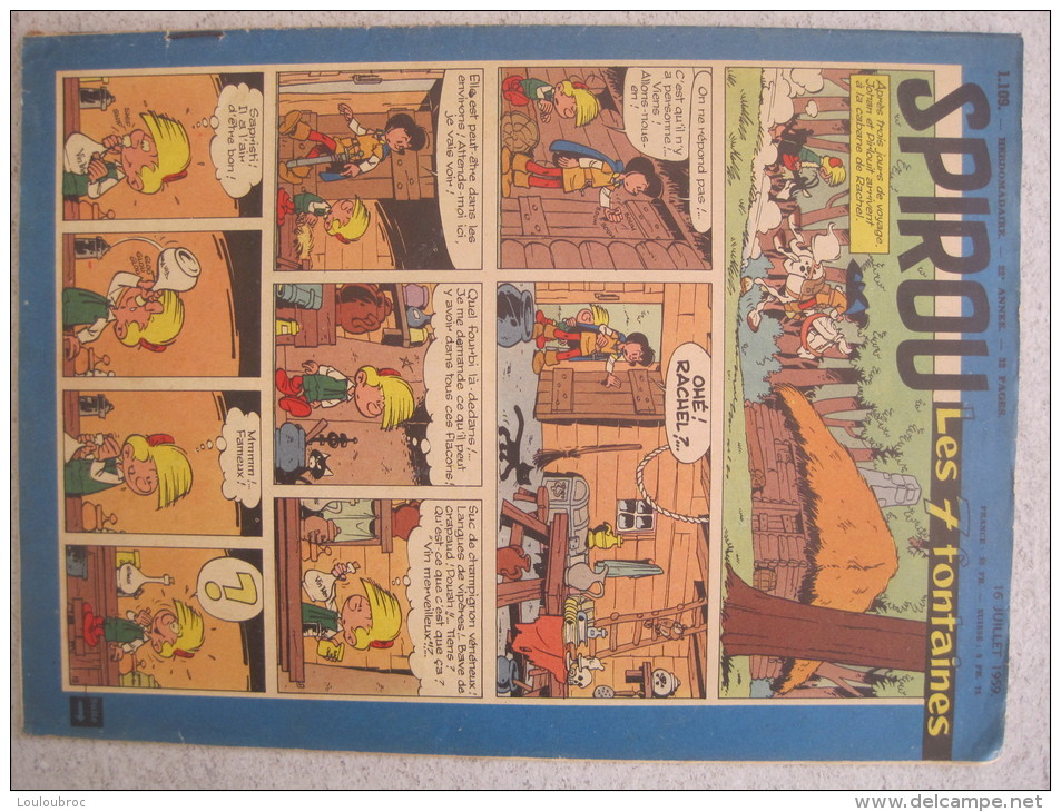 SPIROU N°1109  EDITION 1959 - Spirou Et Fantasio